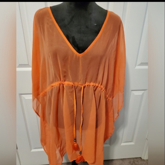 Just Class Swimsuit Cover-Ups w/ Tie Waist and Tassels Set of 2 - Picture 7 of 10